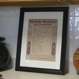 For Study and Recreation Piano Compositions Carl Fischer VTG Sheet Music  1906